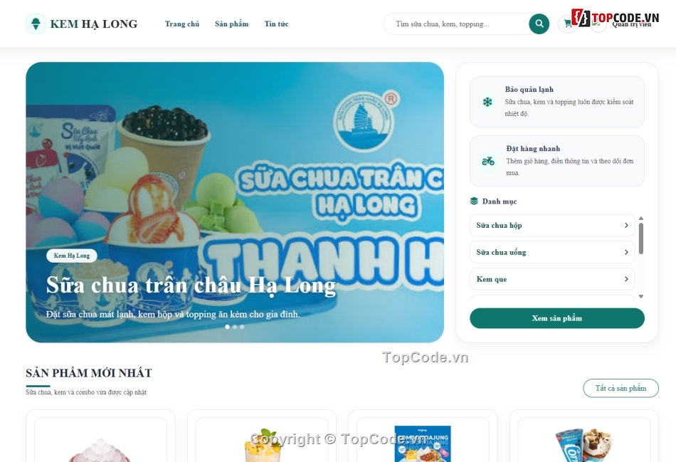 website,bán website,web bán sữa